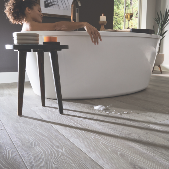 Karastan BelleLuxe Waterproof Flooring in a bright home