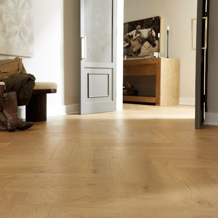 Karastan BelleLuxe Wood Flooring in a bright and stylish home